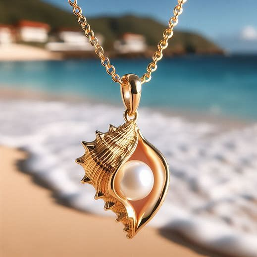 Shell Medallion Pearl Necklace main image 1