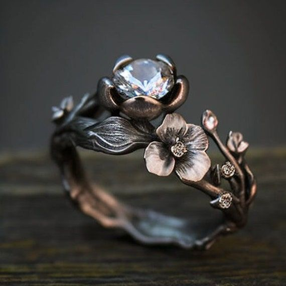 Sparkling Crystal Flower Ring main image 0