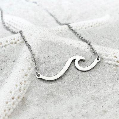 Silver Sea Wave Necklace