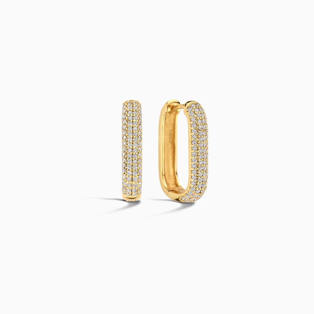 Bright Rectangular Hoop Earrings