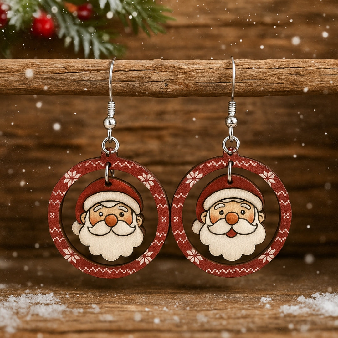 Santa Hoop Earrings