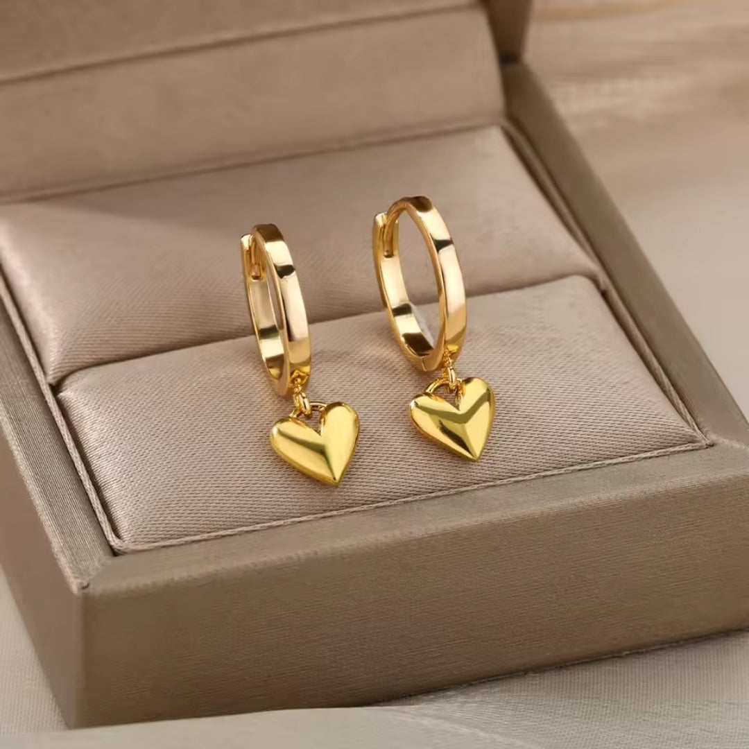 Golden Hearts Earrings