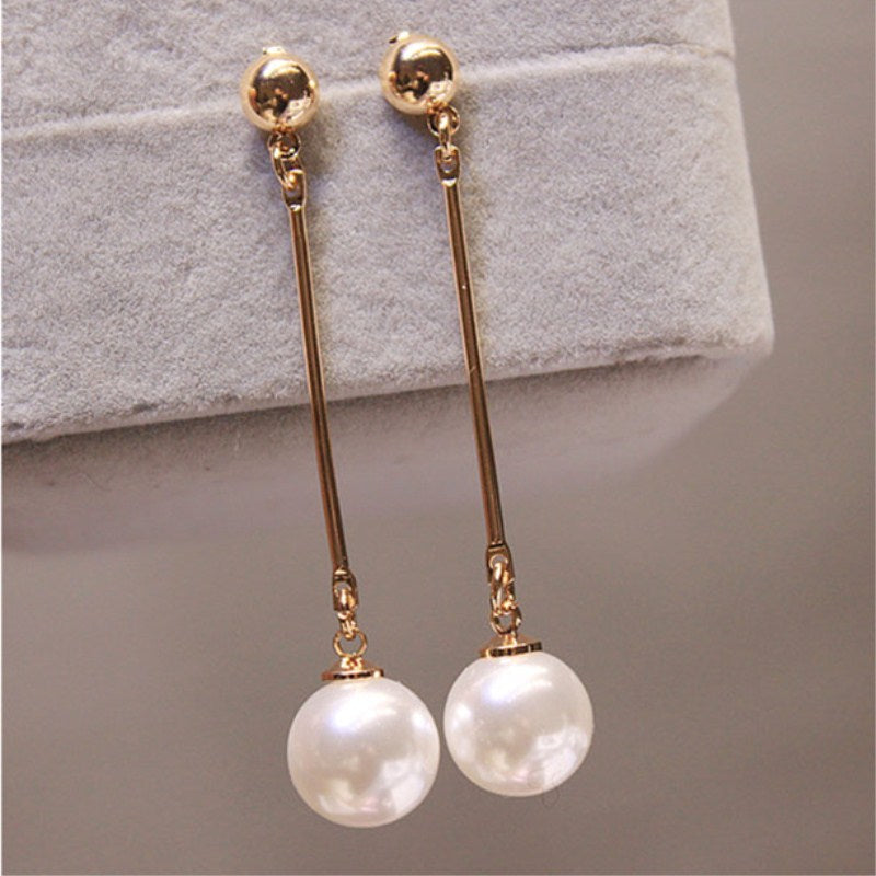 Luxury Dangling Earrings with Special Hand-Plaid Pearls