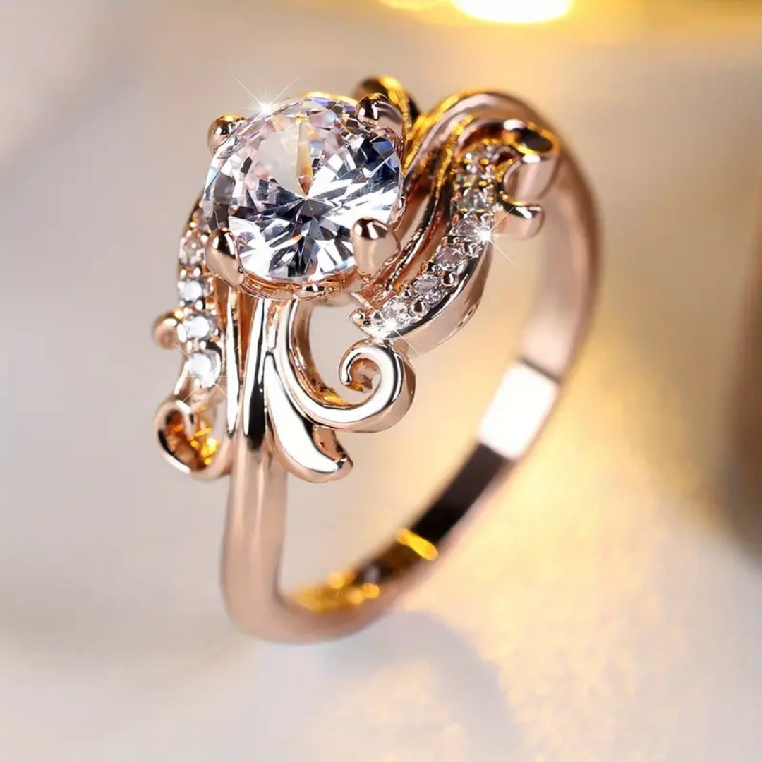 Elegant Bright Crystal Ring