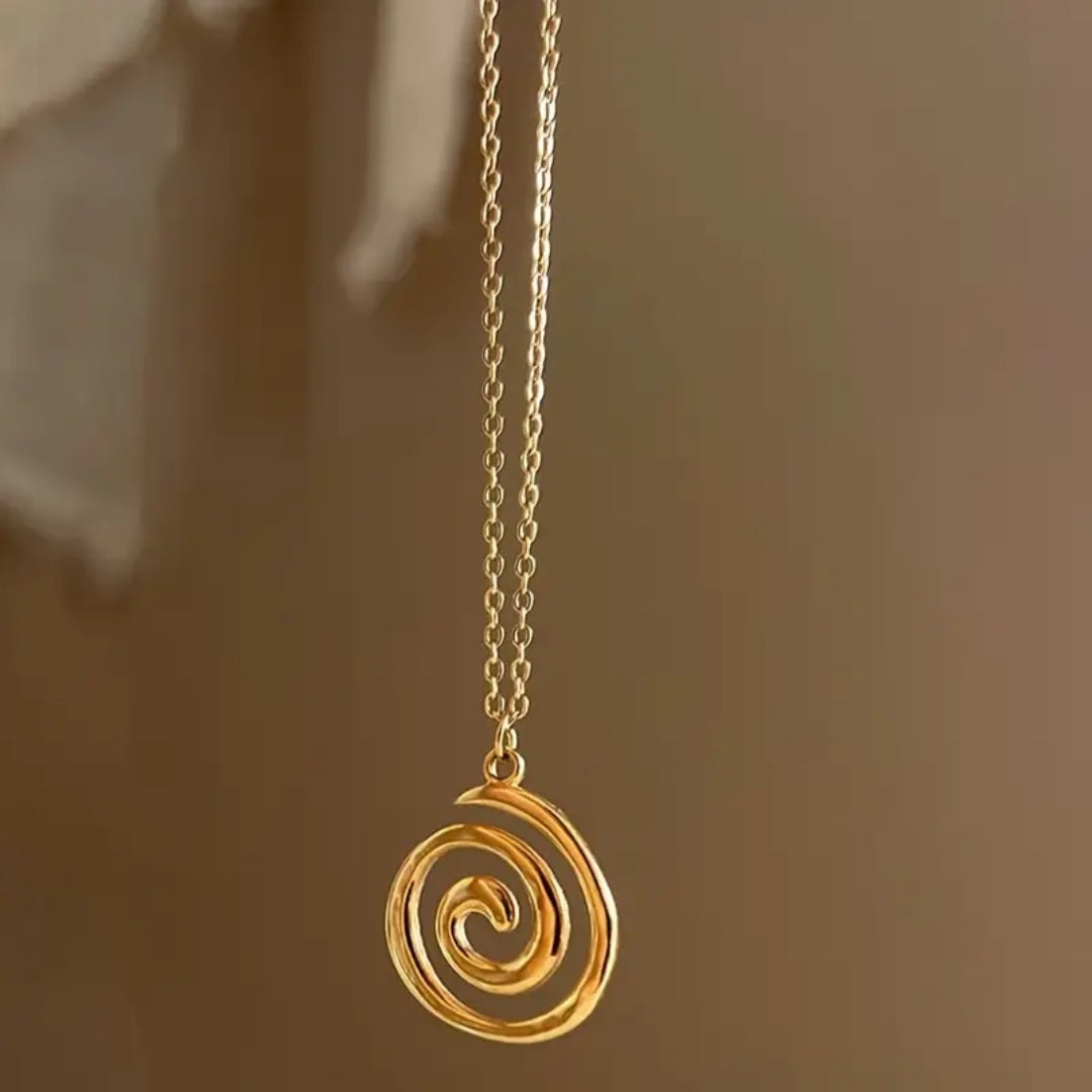 Spiral Maze Gold Necklace