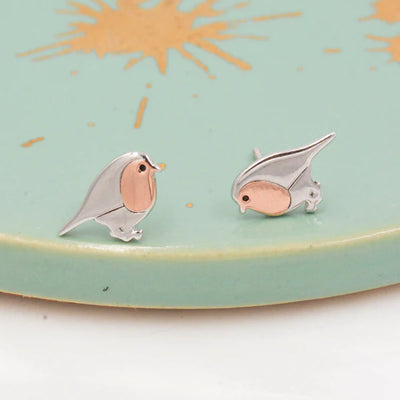 Robin Bird Stud Earrings