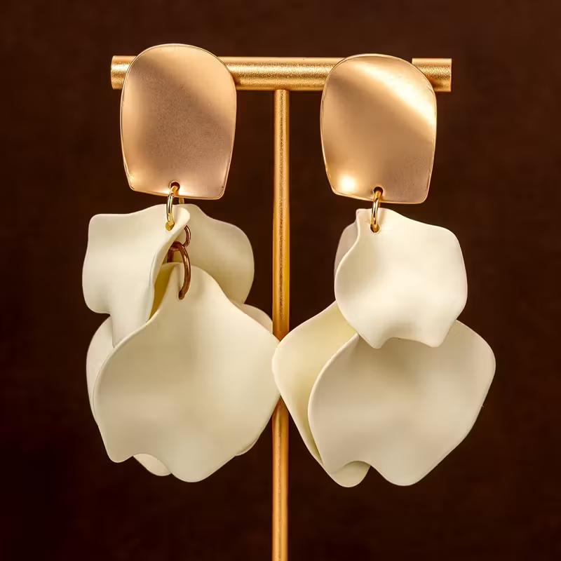 Abstract Floral Earrings