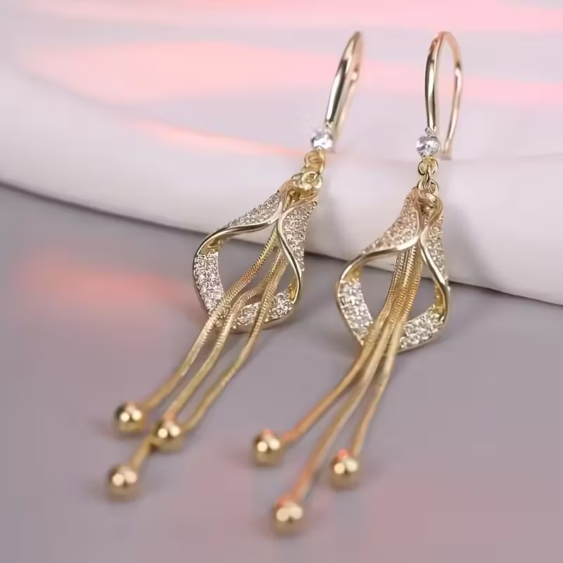 Gold Tassel Earrings