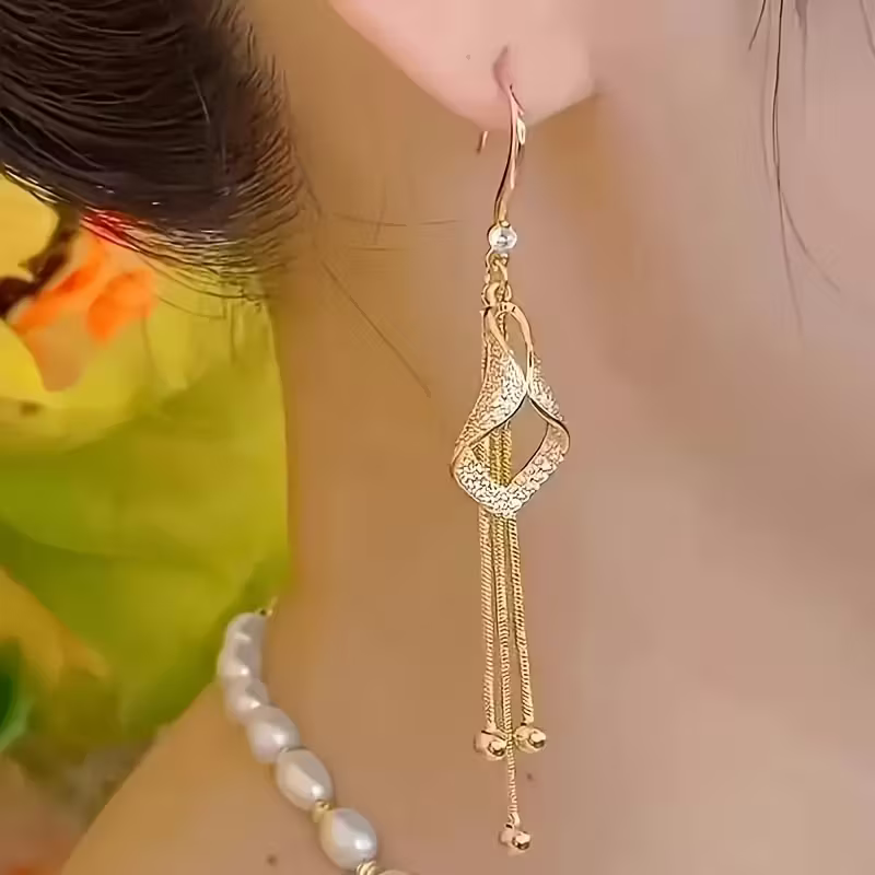 Gold Tassel Earrings
