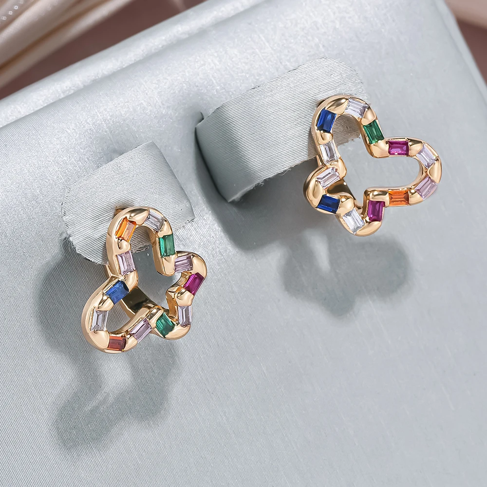 Elegant Colorful Hollow Butterfly Earrings