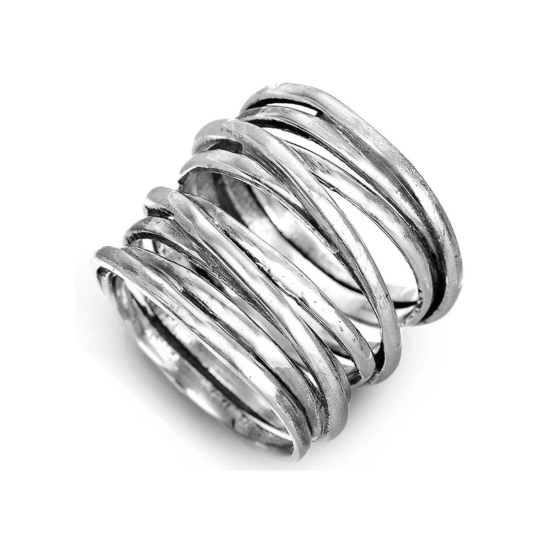 Vintage Silver Layered Ring – Amelia Jewelry