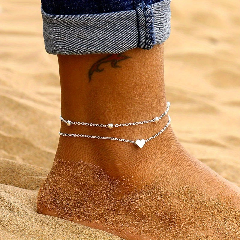 Layered Love Ankle Bracelet