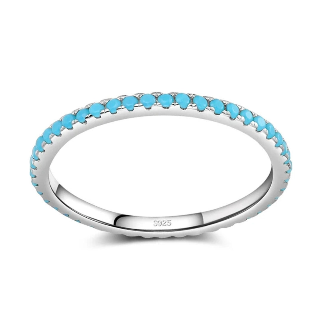 Elegant Opal Silver Ring